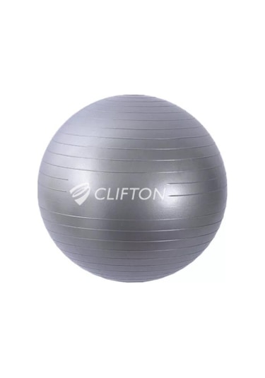 Clifton 65 CM Gri Dura-Strong Deluxe Pilates Topu + Pompa