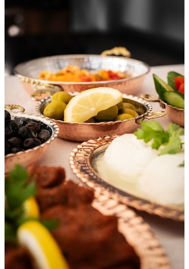 Bakır Sunum Tabağı 1 Adet Metalik