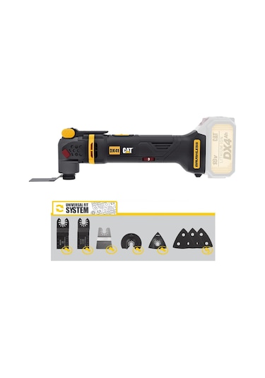 Cat DX41B 18 V Kömürsüz Profesyonel Çok Amaçlı Devir Ayarlı Raspalama + 14 Adet Aksesuar