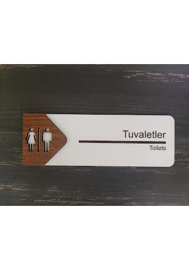 Tuvaletler Ofis Oda Kapı İsimliği Yönlendirme Tabelası Levhası Kişiselleştirilebilir