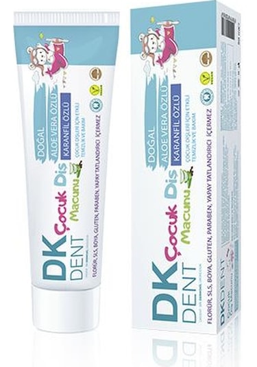 Dermokil DK Dent Doğal Aloe Vera ve Karanfıl Özlü Çocuk Diş Macunu 50 ML