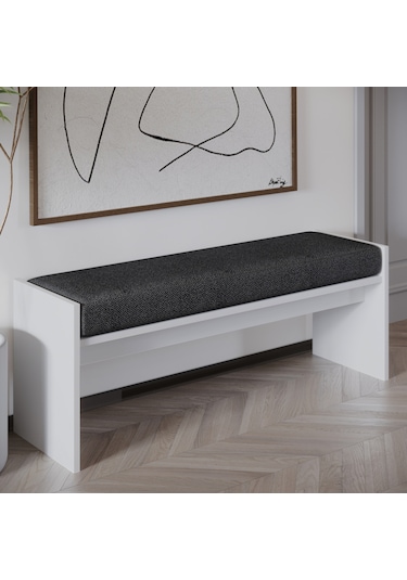 Pearl Bench Modern Tasarım Antre, Mutfak, Yatak Odası, Balkon Oturma Bankı, Kolay Kurulum Beyaz