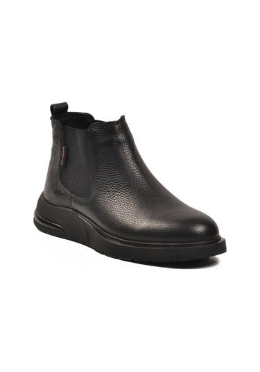 Siyah Floter Hakiki Deri Erkek Chelsea Bot 260042 M Siyah Floter