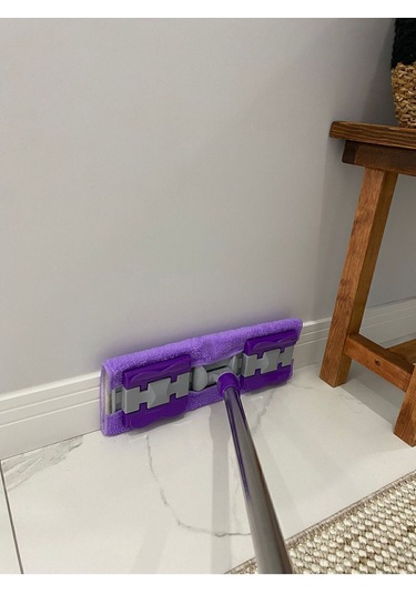 Fayans Duvar Yüzey Temizlik Mikrofiber Mandallı Mop + Yedek Bez