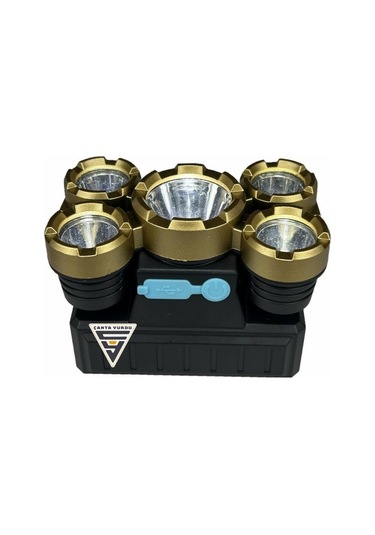 Şarj Edilebilir 5'li Kafa Feneri Siyah