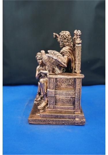 Zeus Ve Hera Mitolojik Heykel 30 Cm Dekoratif Biblo, Ev & Ofis Hediyelik Aksesuar Bakır