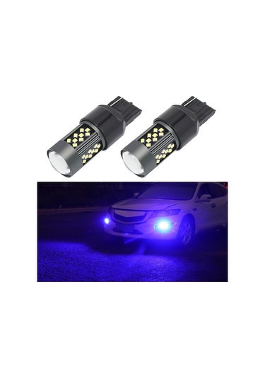 Sones 1 Çift 7440 12v 7w Strobe Araba Led Sis Farı Mavi Işık