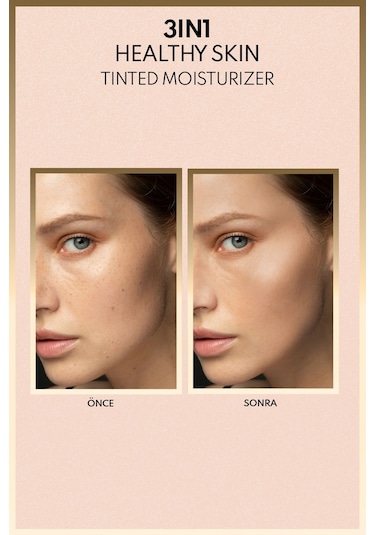 Note Cosmetics Cosmetics 3 in 1 Healthy Skin Tinted Moisturizer SPF50 Renk Ton Eşitleyici Aydınlatıcı Krem 30 ML