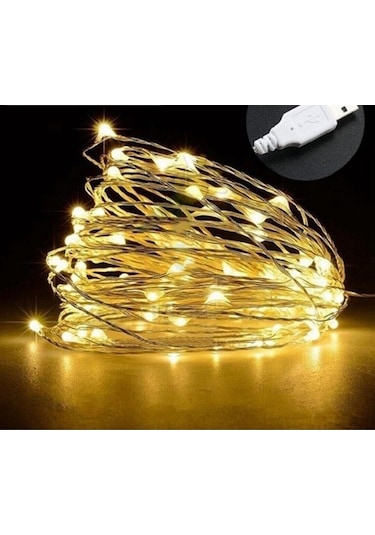 Hidz Peri Led Işık 5 Metre Usb Girişli Sarı