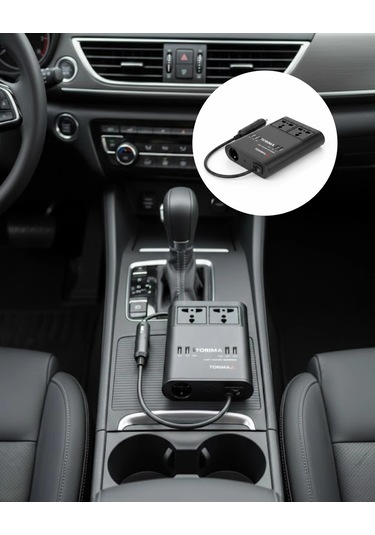 Araç İçin 12v 24v Güç Dönüştürücü 220v Priz Ve Usb Portlu