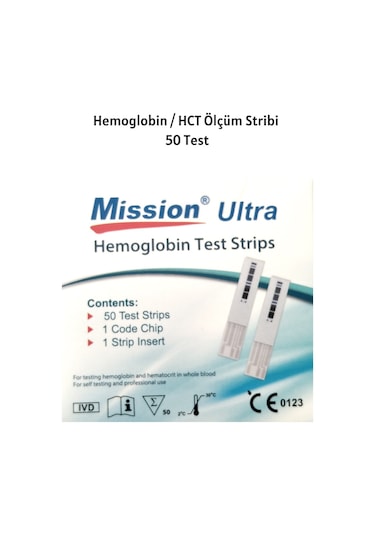 Mission Ultra Hemoglobin Hct Ölçüm Stribi 50 Test