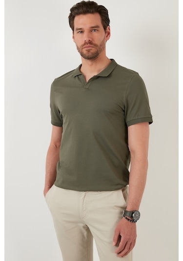 Buratti Regular Fit Pamuklu Erkek Polo Yaka T Shirt 5902141 Haki