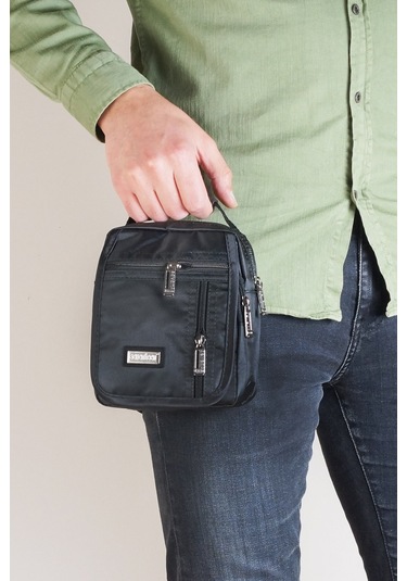 Çok Gözlü El Ve Omuz Askılı Siyah Su Geçirmez Çanta 3460 Siyah