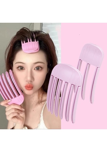 1 Adet Kadın Basit Yüksek Kafatası Saç Aksesuarları Kabarık Pembe