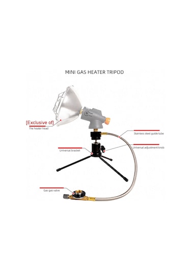 Padalink Taşınabilir Kamp Isıtıcısı - Ayarlanabilir Çadır Isıtma Ekipmanı, Soğuk Havalarda Dış Mekan Kullanımı İçin İdeal Çok Renkli