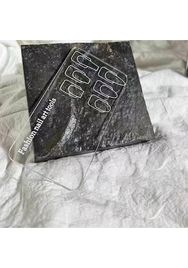 Akrilik Nail Art Eğitim Uygulama Paleti Yeniden Kullanılabilir Şeffaf Kalınlaşmış Manikür Çiçek Hattı Renk Çizim Egzersiz Tahtası Aracı Fildişi