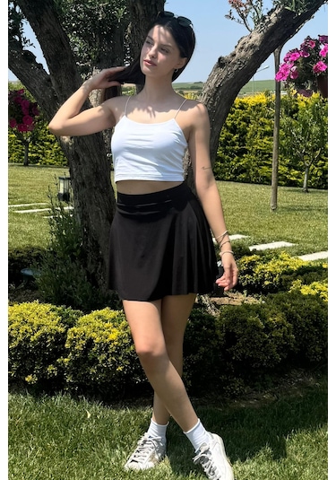 Penyebizden Şort Etek-siyah