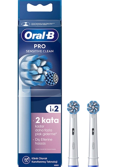 Oral-B Pro Sensitive Clean X-Filament Şarjlı Diş Fırçası Yedek Başlığı 2 Adet
