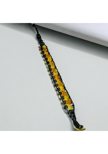 Damla Kehribar Bileklik Hcz-model Bhg Sarı