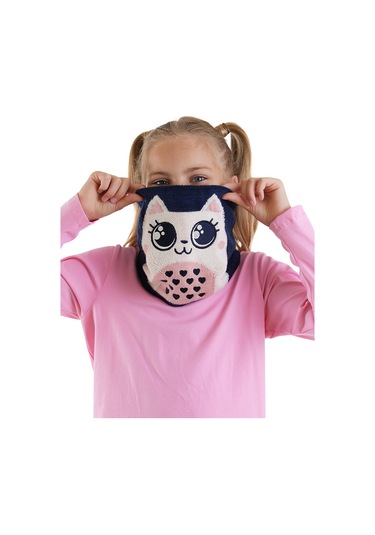 Denokids Kedicik Kız Çocuk Triko Boyunluk Renkli