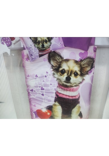 3d Çift Kişilik Nevresim Takımı Puppy Çok Renkli