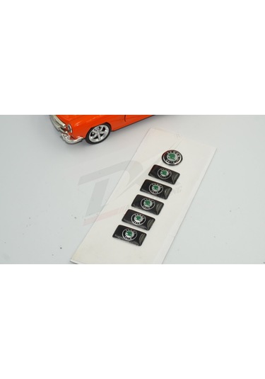 Skoda Auto Cam Açma Jant Torpido Direksiyon Metal Sticker Logo Se