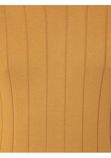 Cacharel Hardal Slim Fit Bisiklet Yaka Triko Kazak Sarı