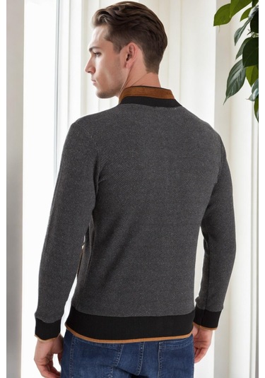 1021 Dewberry Erkek Sweatshırt-koyu Diagonal Antrasit Koyu Diagonal Antrasit