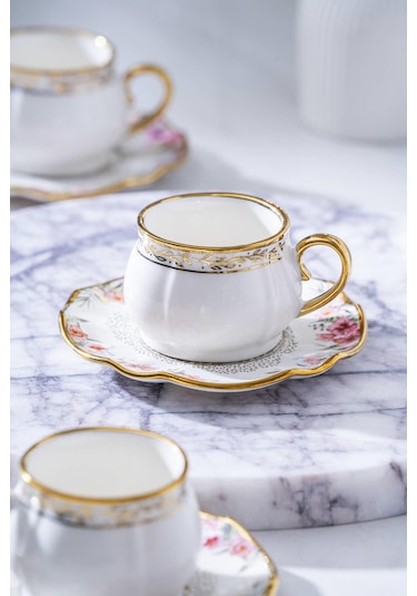 Sienna 6 Kişilik Kahve Fincanı Takımı - 90 Ml renkli