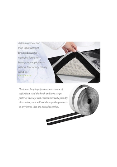 Beyaz Dekorasyon Yapışkanlı Ev Gadget Naylon Etiket Döngü Raptiye Bant Sihirli Etiket Kendinden Yapışkanlı Kanca 50mm