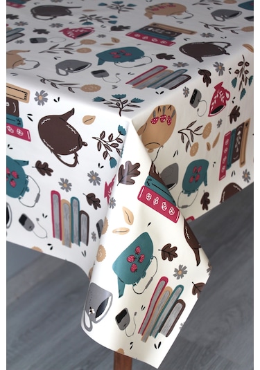 Elyaf Silinebilir Pvc Muşamba Masa Örtüsü 1232-2 Renklifincan Pembe