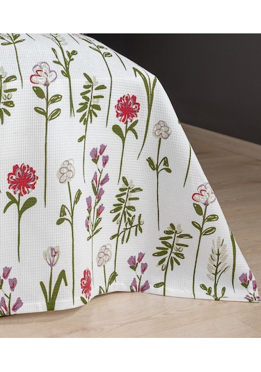 Menderes Home Cotton Collection Tek Kişilik Pike Fleur Çok Renkli