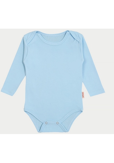 Vitmo 5'li Bebek Uzun Kollu Pamuk Çıtçıtlı Body-mavi Mavi