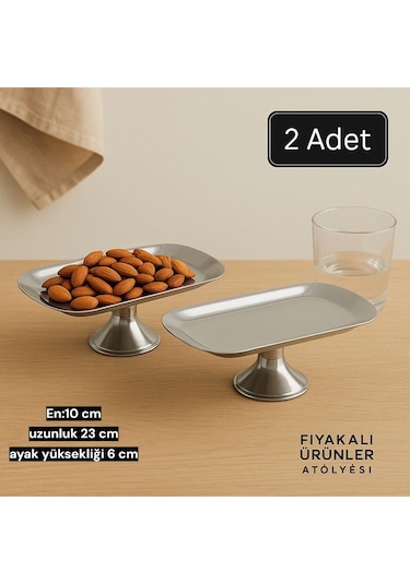 10x23 Cm Ayaklı Kayık Gold Sunumluk,çerezlik,kahvaltı Tabağı,sunum Tabağı,kozmetik,takı Tabağı Gümüş