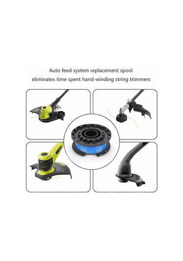 Xiyyadms Ryobi Kesme Makinesi İçin 6 Adet Ac14rl3a Nilon Teli Bobin Seti - 3.3m X 1.65mm, Otomatik Besleme, 18v-40v Uyumlu