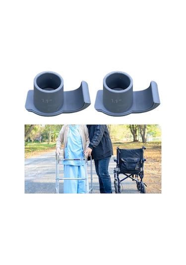 Suntek 2x Yürüteç Kayma Kayakları Coaster Gri-delik-28mm