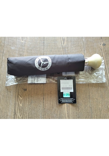 Mercedes Benz Kemik Vites Topuzlu Şemsiye Kahverengi