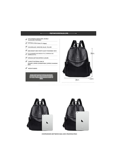 Ranyeek Kadın Çift Omuzlu Çanta, Yüksek Kaliteli Kumaş, Çoklu Cepli, Fermuar Açılış, Japon-kore & Avrupa-amerika Stili, 30x26x10cm Kirmizi