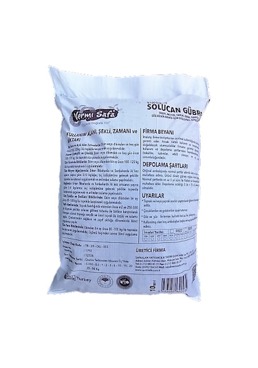 %100 Organik Vermisafa Katı Solucan Gübresi 10 KG Lamine Çuvallı