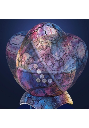 Bukrem Store-galaksi Dinozor Yumurtası Gece Lambası Bluetooth Hoparlör & Kumandalı Yıldız Projektör