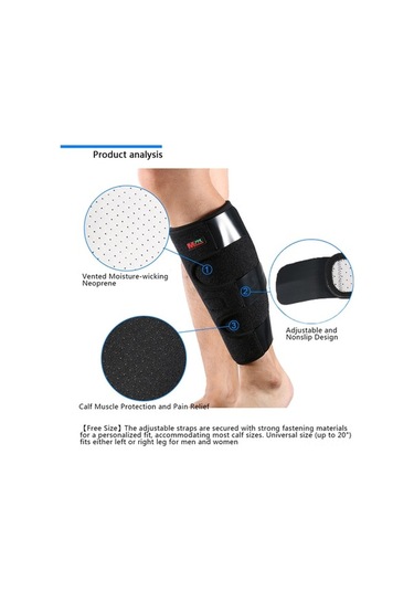 Flybuy Baldır Koruyucu Atel, Kaymaz Baldır Sarma, Siyah Kılıf Baldır Desteği Siyah