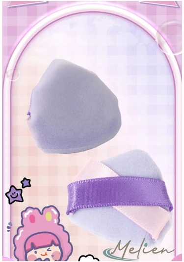 Melien Çift Kurdele Pamuk Yıkanabilir Kadife Puf Bez Makyaj Süngeri