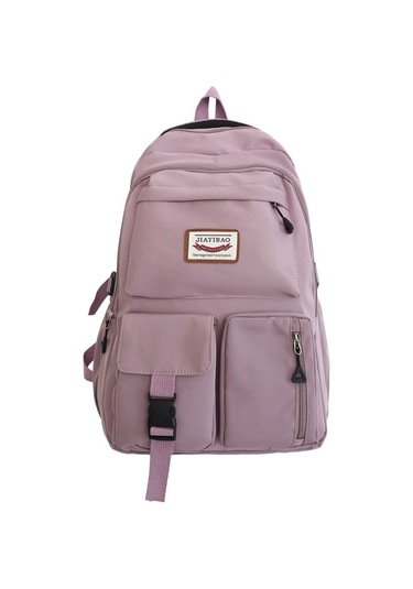 Harajuku Tarzı Kore Modası Okul Sırt Çantası - Ortaokul Ve Lise Öğrencileri İçin Şık Ve Trend Kampüs Çantası, Genç Kızlar İçin Modaya Uygun Sırt Çantası Mor