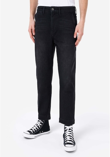 Colins 076 Glen Chino Fit Orta Bel Düz Paça Erkek Siyah Jean Pantolon Cl1068708 Q1.v1 Dn43325 Denim