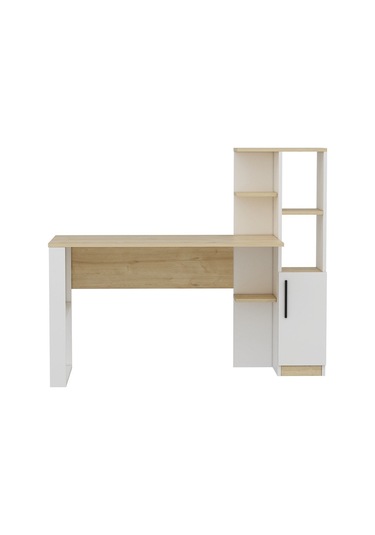 Tody Çalışma Masası - Beyaz / Meşe Beyaz / Meşe Beyaz - Meşe