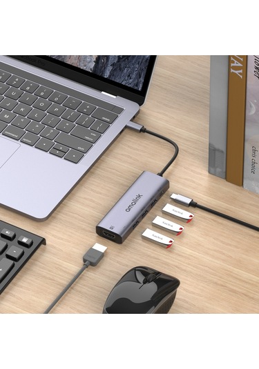 Cbtx Amalınk Al-95123d 5'i 1 Arada 86w Güç Dağıtımı Tip C Hub 4k Hdmı 2x Usb 2.0 3.0 Pd 3.0 Adaptörü Mac Os X Microsoft Windows İçin