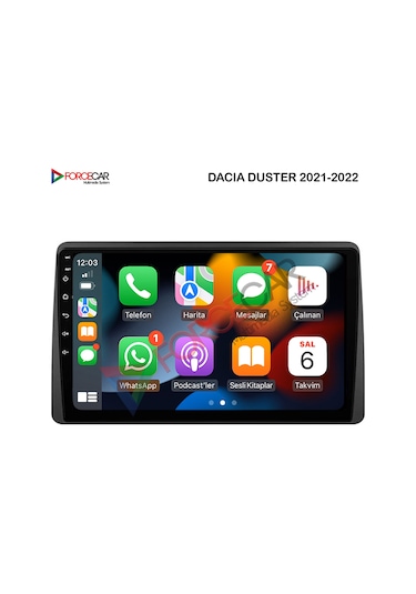 DACİA DUSTER 2021_2022 ANDROİD MULTİMEDYA 2_32 KABLOSUZ CARPLAY