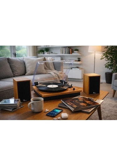 Fomix-209-sp 2 Harici Hoparlörlü Ve Bluetooth Özellikli, Pikap - Kahverengi