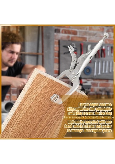 Fochsia 2 Adet 6 Inç Kilitli C Mengene, 6'lı Set Kilitli Kaynak Mengenesi, Ağır Hizmet Tipi Marangoz Mengenesi