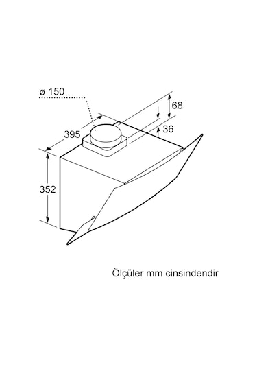 Profilo DVE6G520 Duvar Tipi 60 CM Davlumbaz